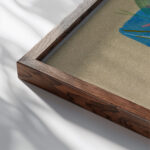 Aquarell ‘Mit Wald und Regenbogen 1913 Wassily Kandinsky close up dark wood mockup