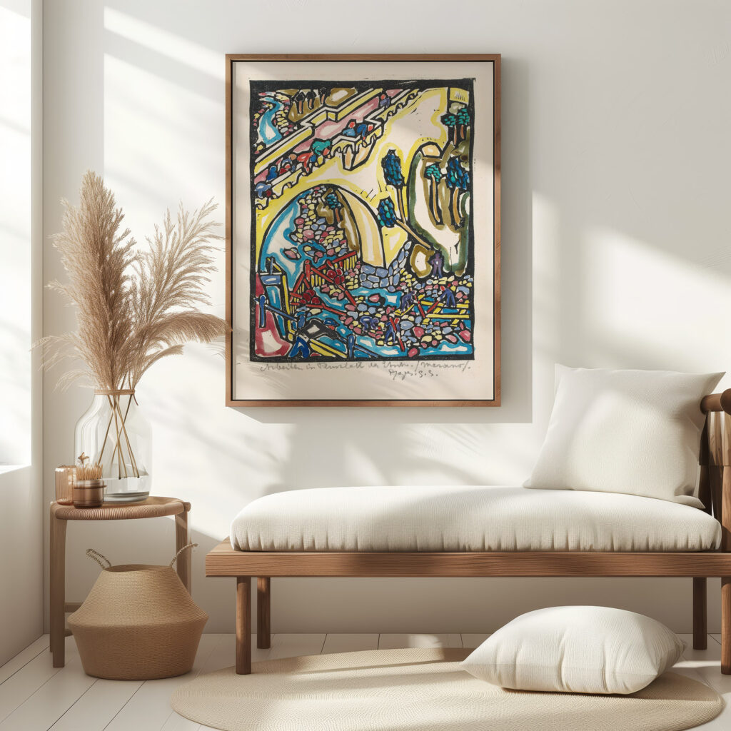 Arbeiten in Flussbett der Etsch Working in the Adige riverbed 1906 Reijer Stolk 5 mockup