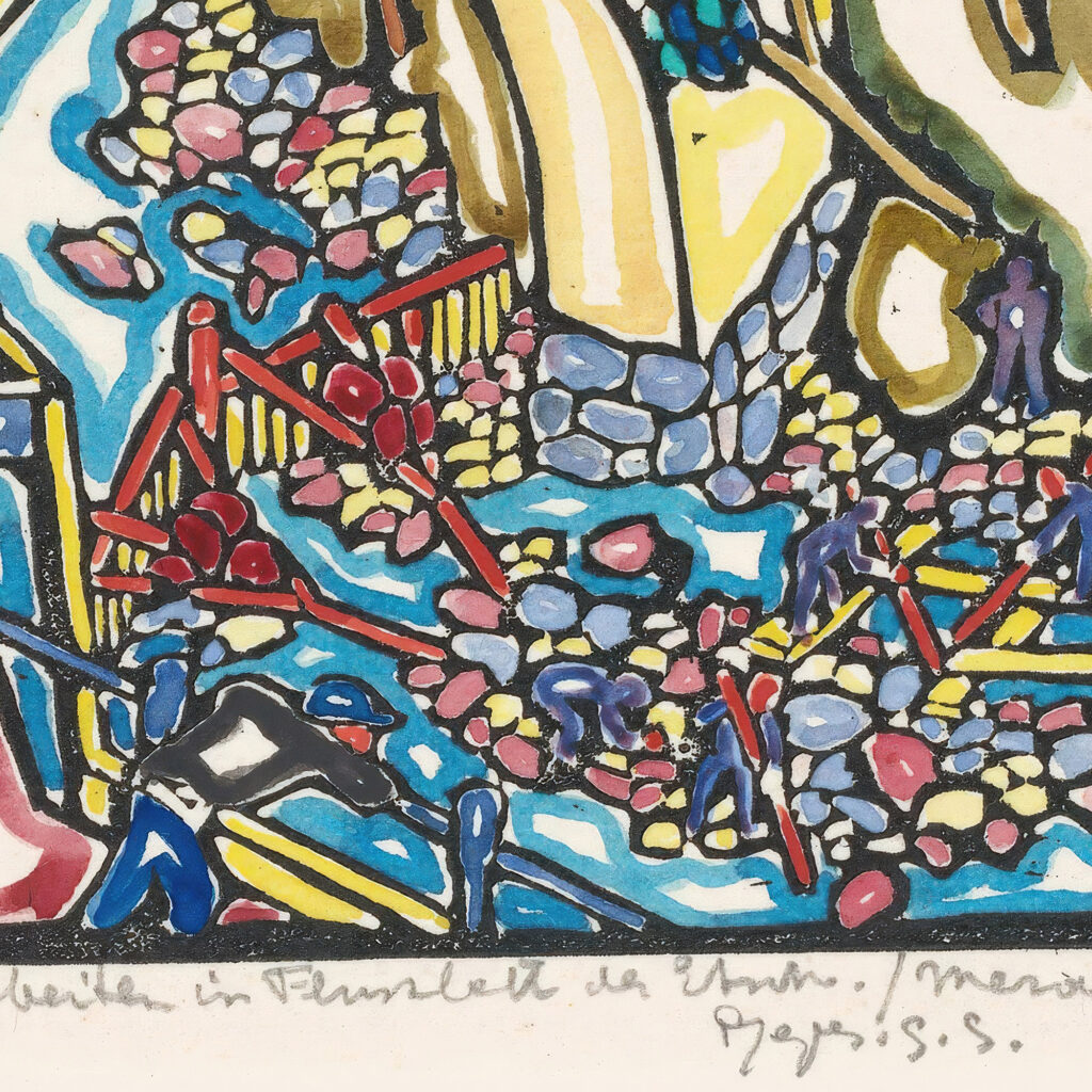 Arbeiten in Flussbett der Etsch Working in the Adige riverbed 1906 Reijer Stolk 8 mockup