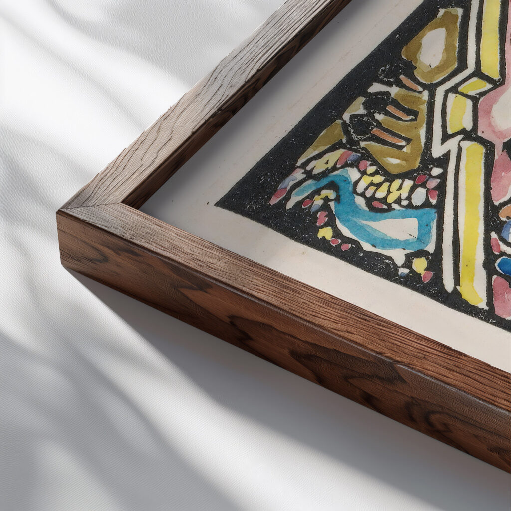 Arbeiten in Flussbett der Etsch Working in the Adige riverbed 1906 Reijer Stolk close up dark wood mockup