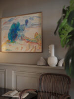 Arbres au bord de leau et voilier circa 1895 Pierre Auguste Renoir video mockup