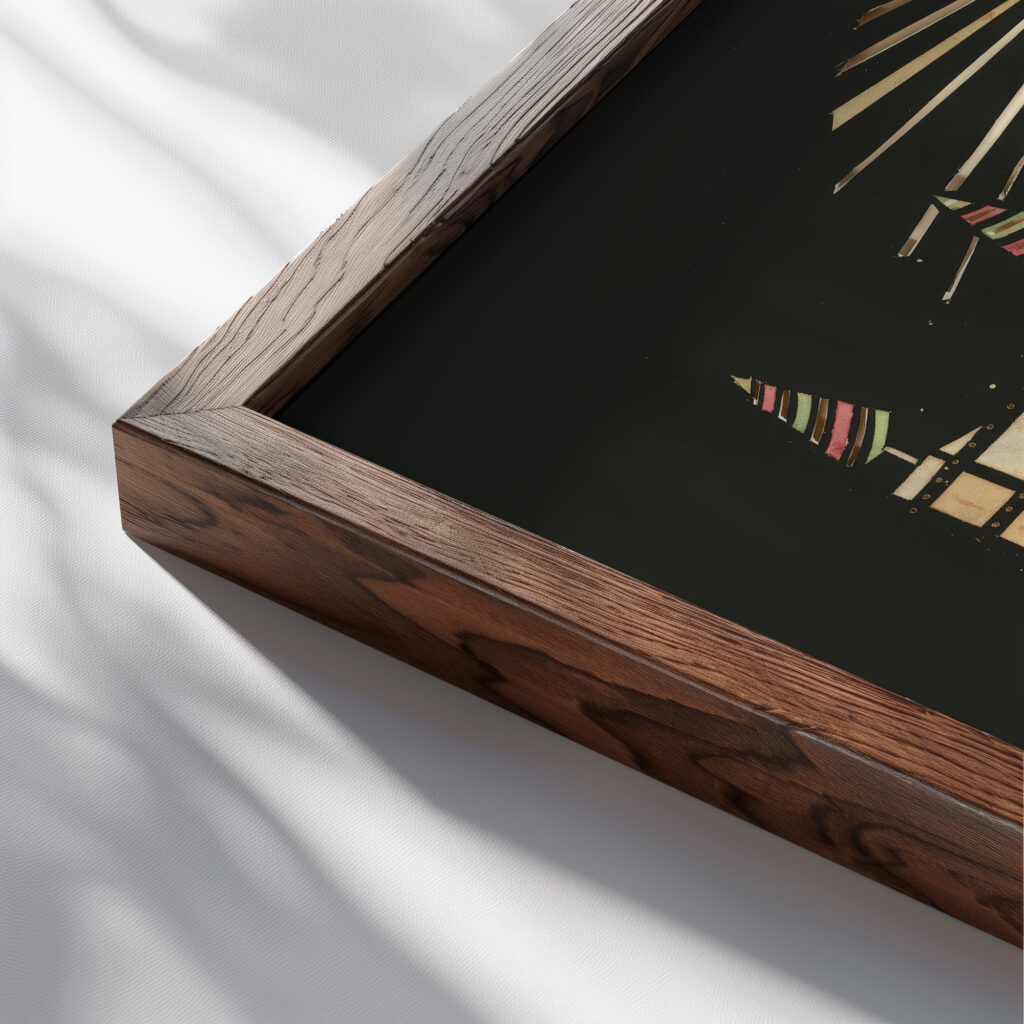 Arcade with Serpents and Fireworks ca. 1780 Unknown close up dark wood mockup