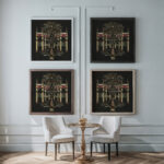 Arcade with Serpents and Fireworks ca. 1780 Unknown framed posters mockup