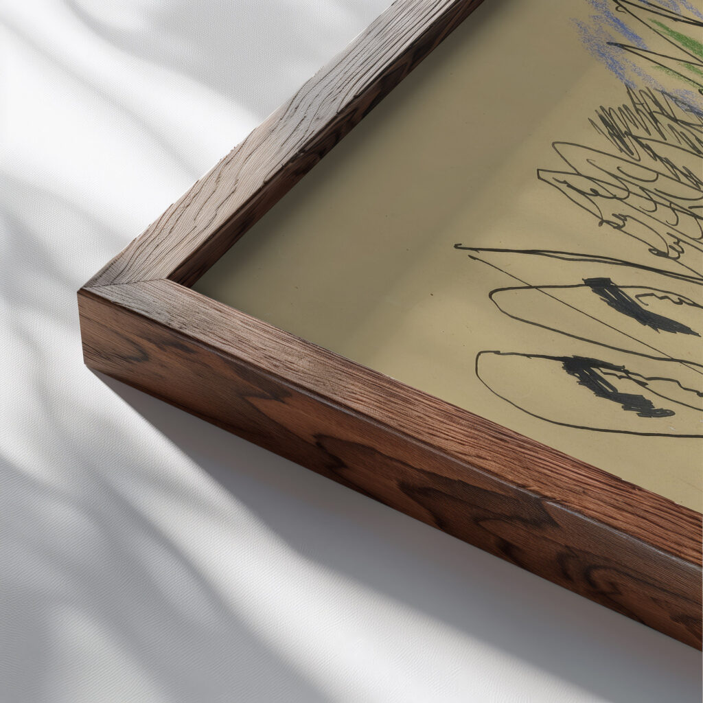 Archers 1935 Ernst Ludwig Kirchner close up dark wood mockup