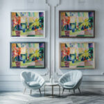 Arden on Lake Thun 1914 August Macke framed posters mockup