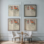 Artists Ball Costumed Dancers 1921 Joaquin Torres Garcia framed posters mockup