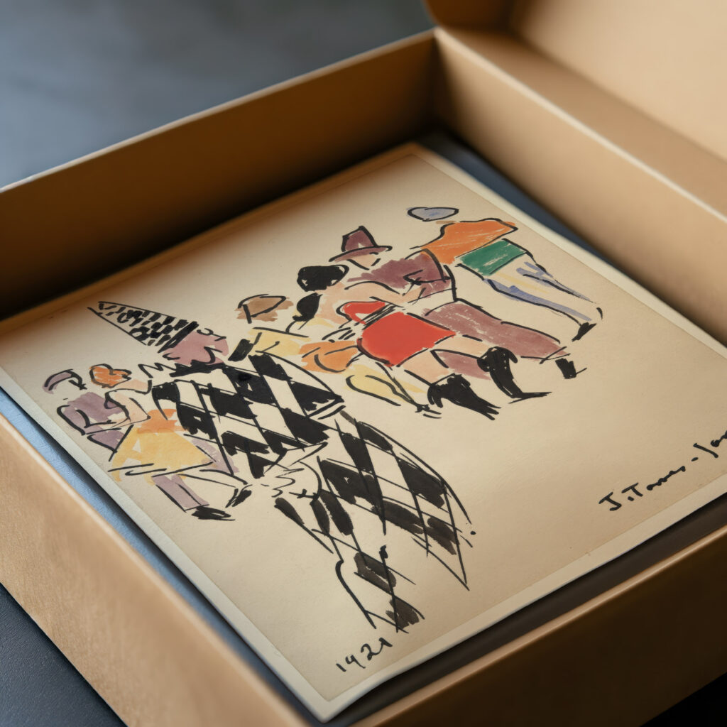 Artists Ball Harlequin and Dancers 1921 Joaquin Torres Garcia video mockup
