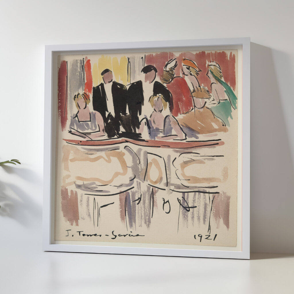 Artists Ball Spectators in Theater Boxes 1921 Joaquin Torres Garcia 5 mockup