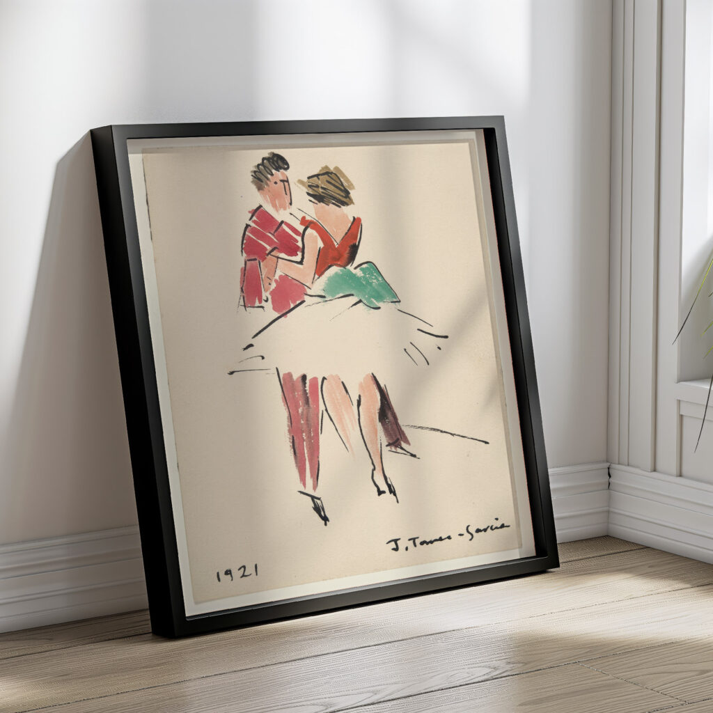 Artists Ball Two Dancers 1921 Joaquin Torres Garcia 4 mockup
