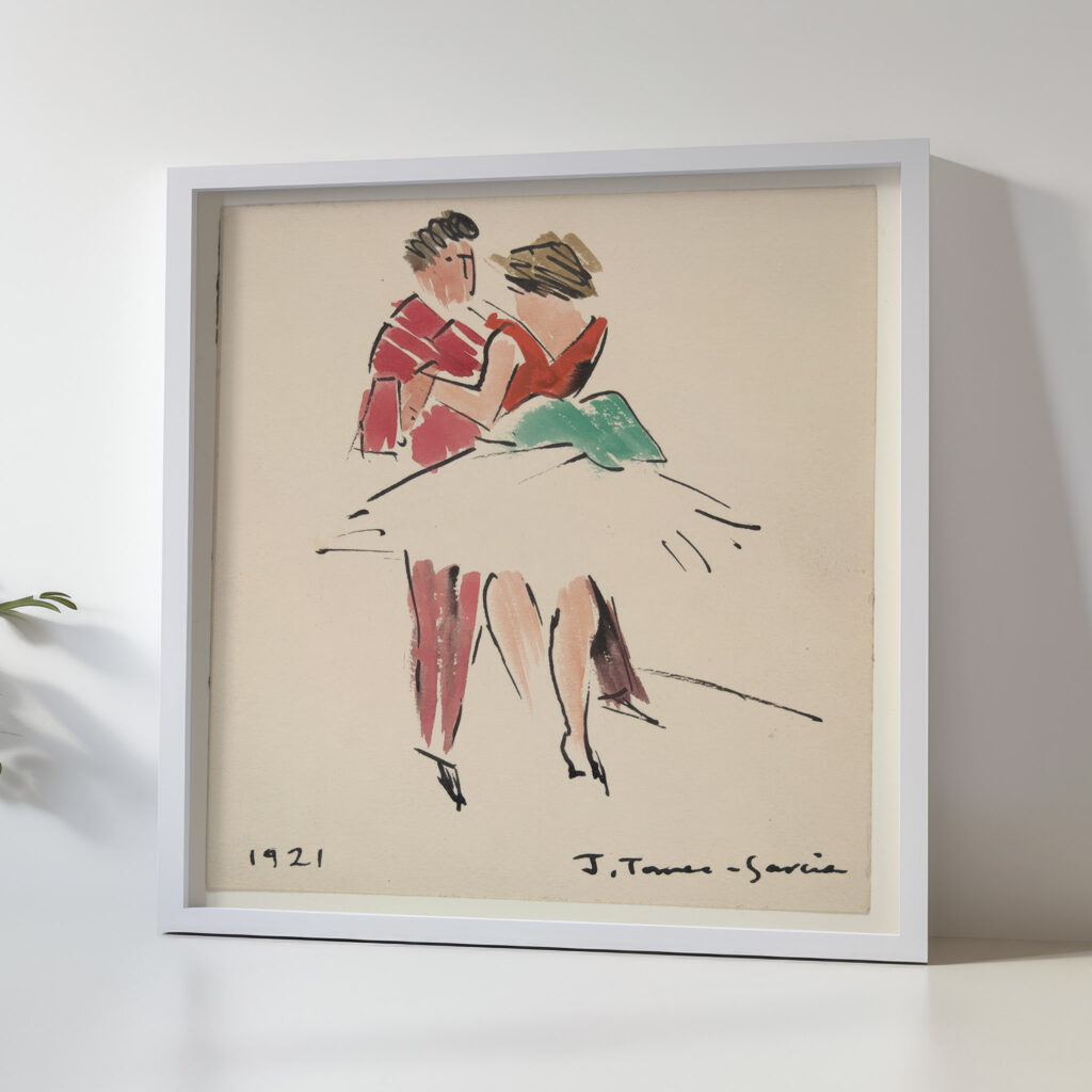 Artists Ball Two Dancers 1921 Joaquin Torres Garcia 5 mockup