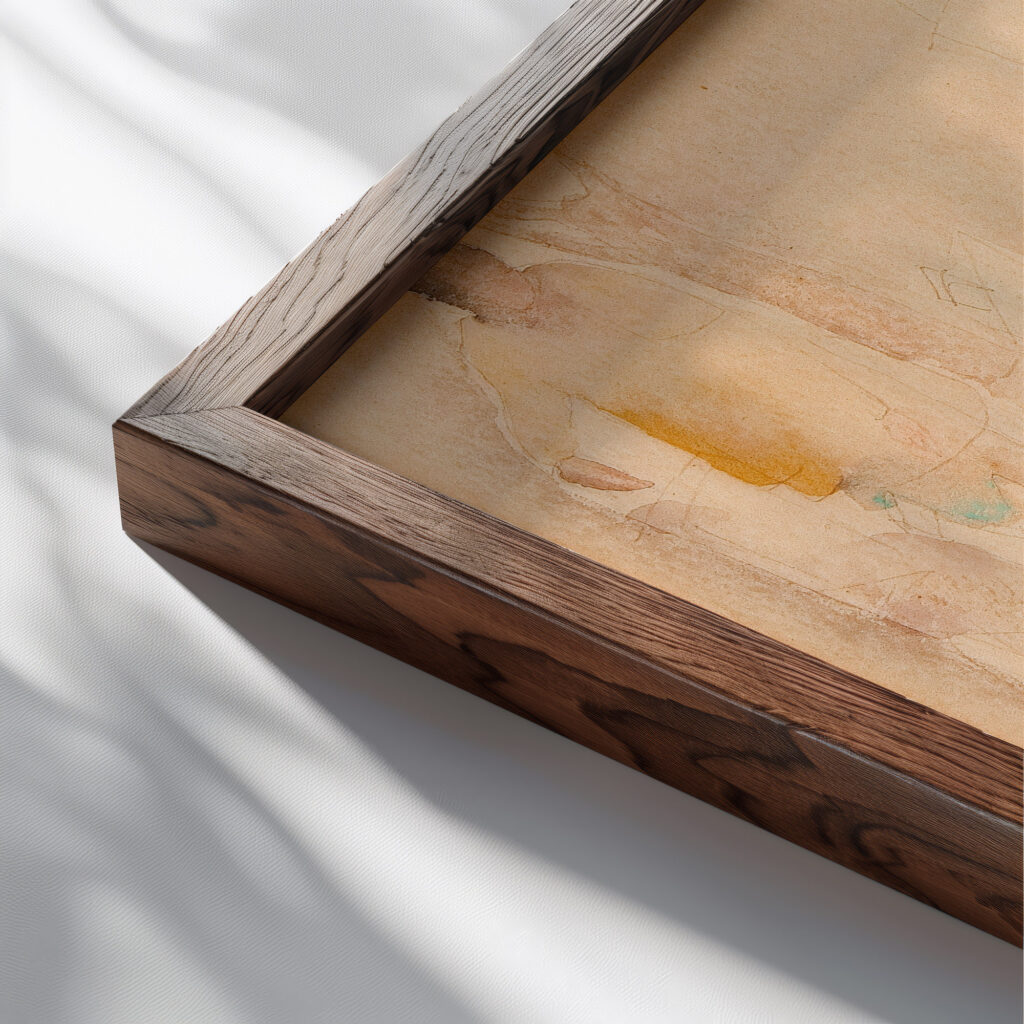 Artists Sketching 1916 Charles Demuth close up dark wood mockup