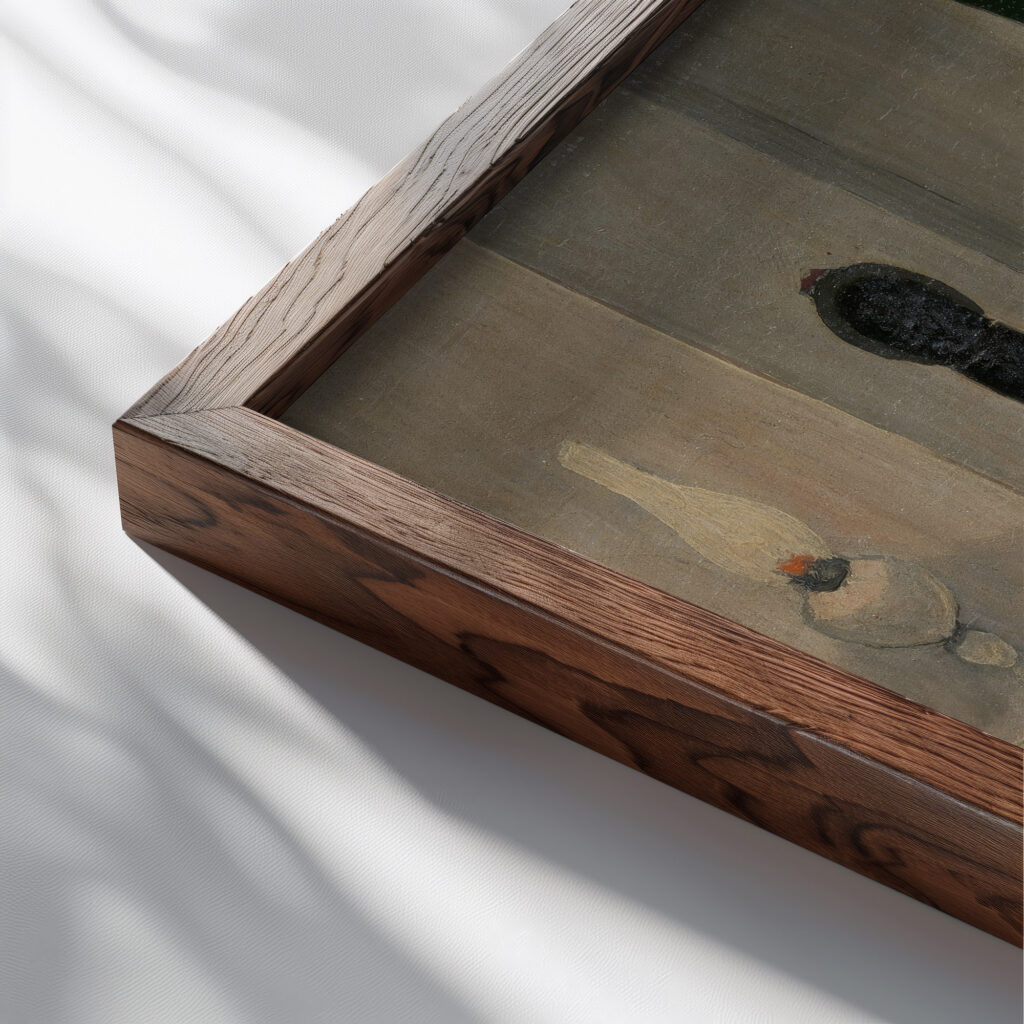 Asleep 1943 Horace Pippin close up dark wood mockup