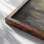 Aspects of Negro Life An Idyll of the Deep South 1935 Aaron Douglas close up dark wood mockup