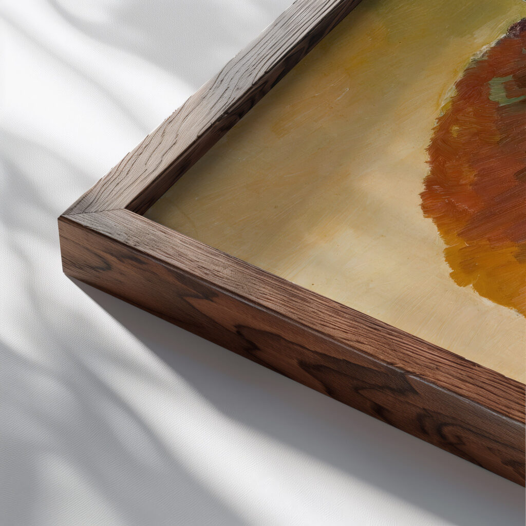 At a Palace Gate 1943 Ole Kandelin close up dark wood mockup