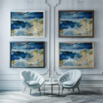 At the Seashore 1894 Ernst Josephson framed posters mockup