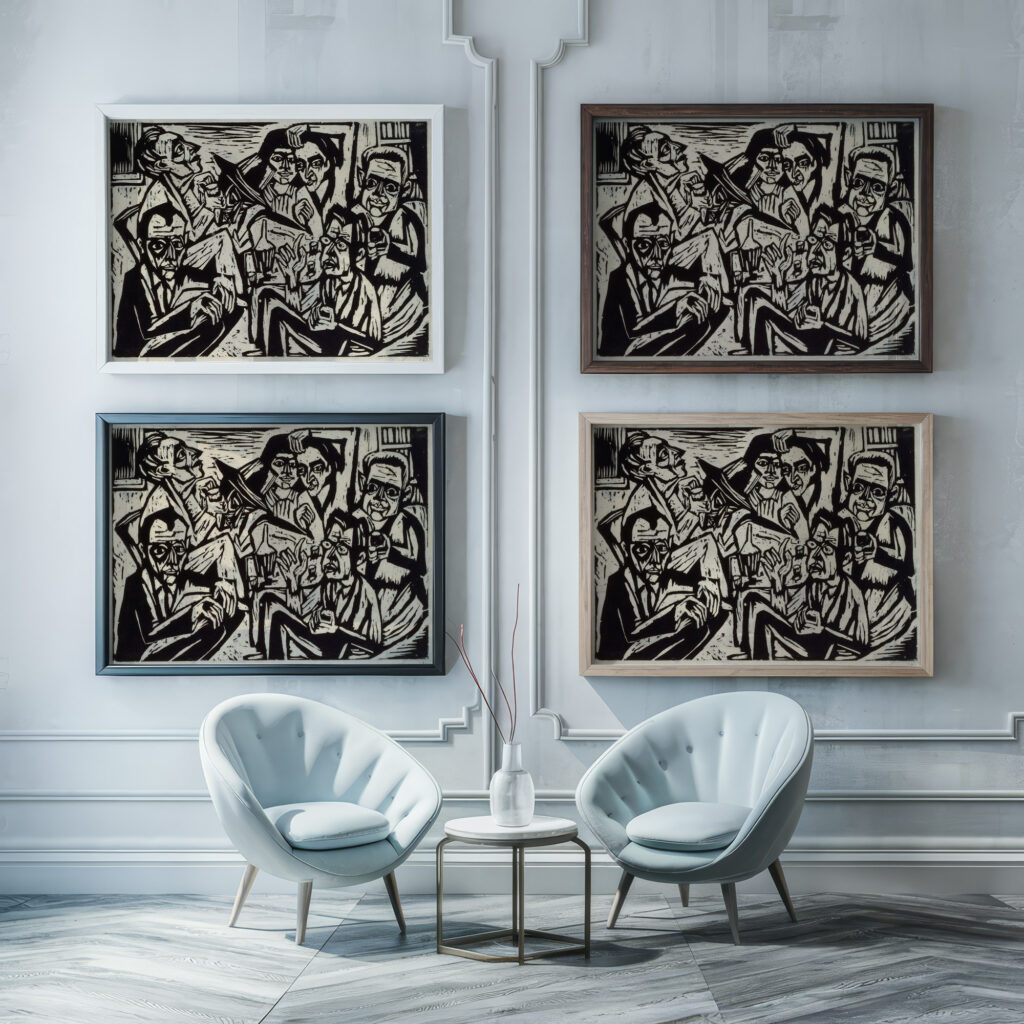 Atelierfest 1924 25 Hermann Scherer framed posters mockup