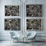 Atelierfest 1924 25 Hermann Scherer framed posters mockup