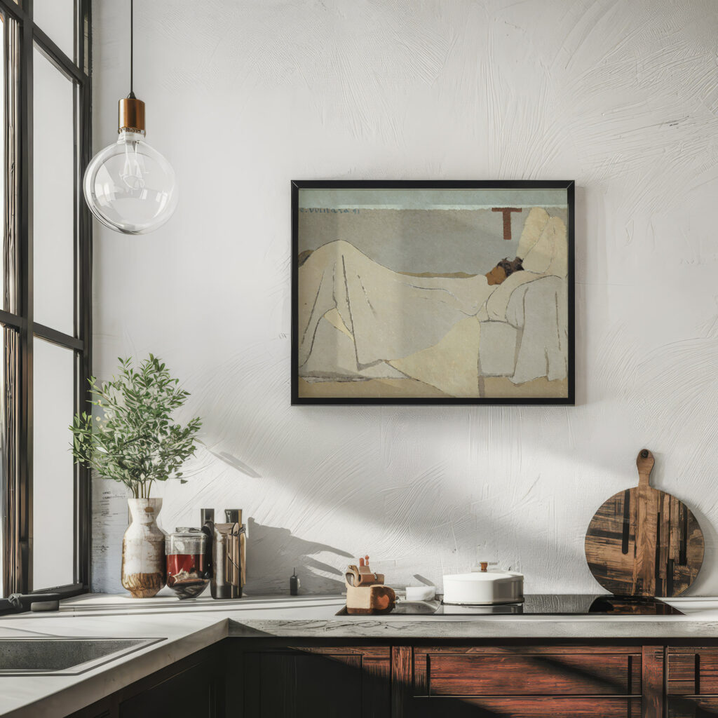 Au lit In Bed 1891 Edouard Vuillard 6 mockup