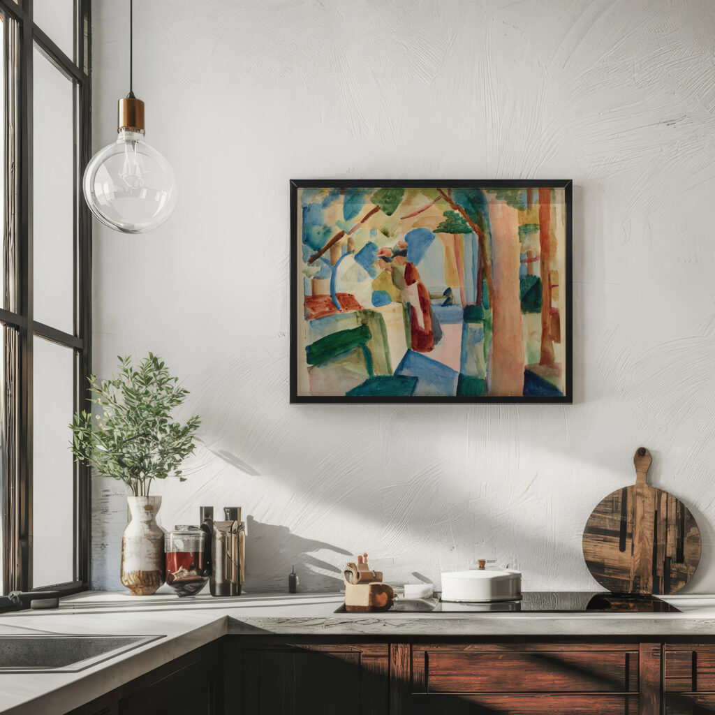 Auf dem Friedhof von Thun 1914 August Macke 6 mockup