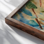 Auf dem Friedhof von Thun 1914 August Macke close up dark wood mockup