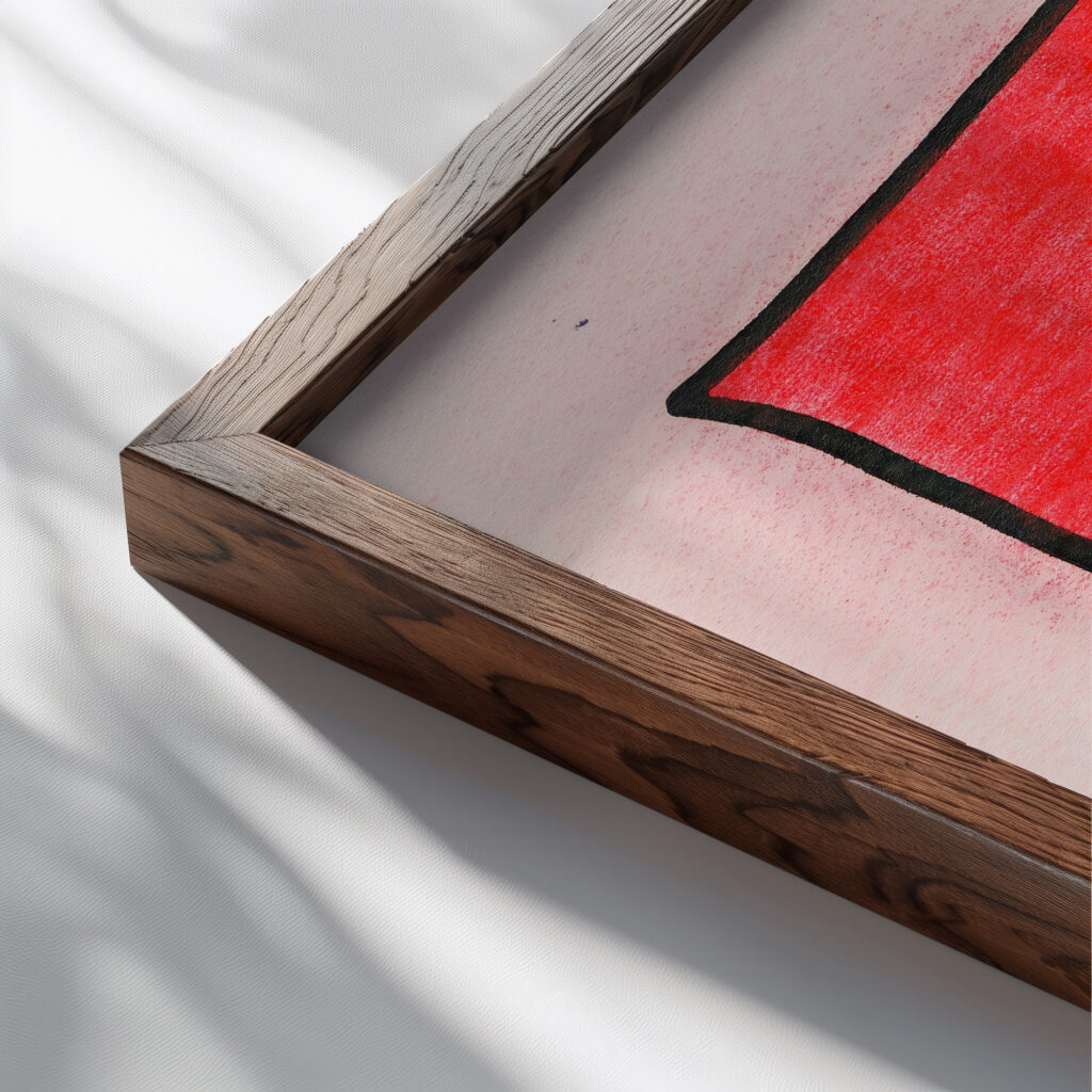 Aufbau in Grun und Rot around 1921 Karl Wiener close up dark wood mockup