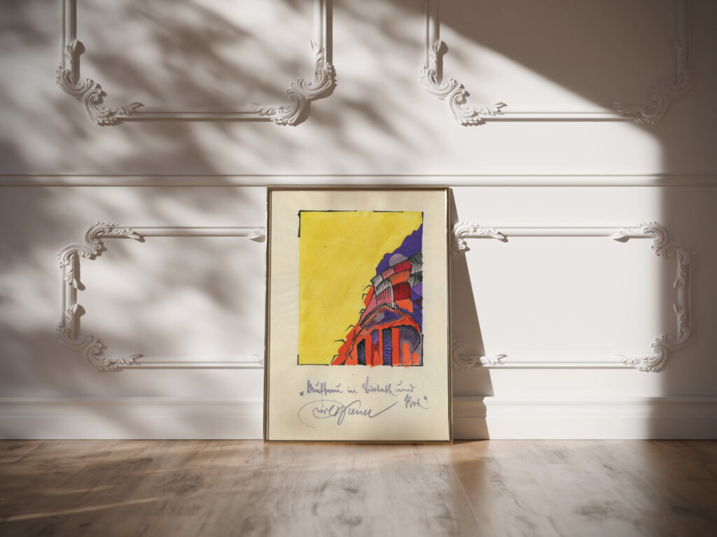 Aufbau in Violett und Rot around 1921 Karl Wiener video mockup