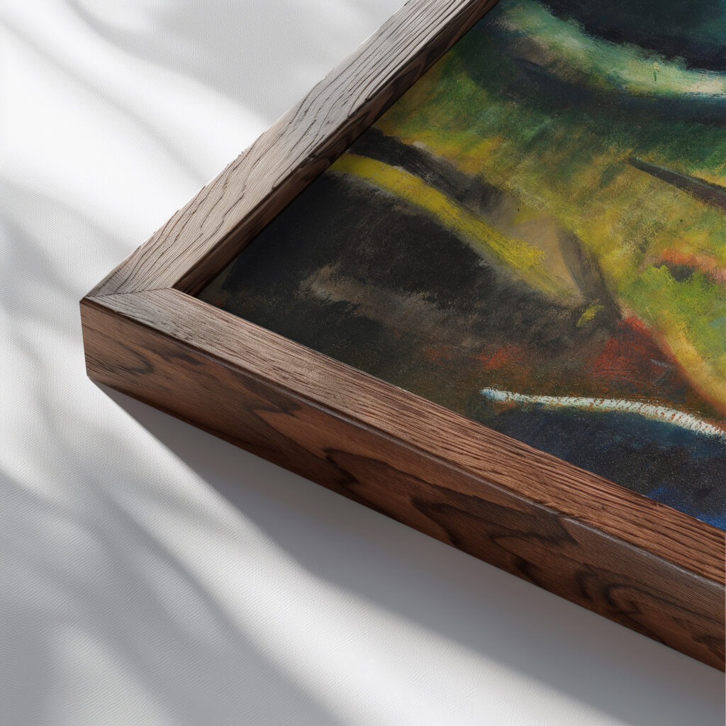 Auferstehung 1914 Hermann Stenner close up dark wood mockup