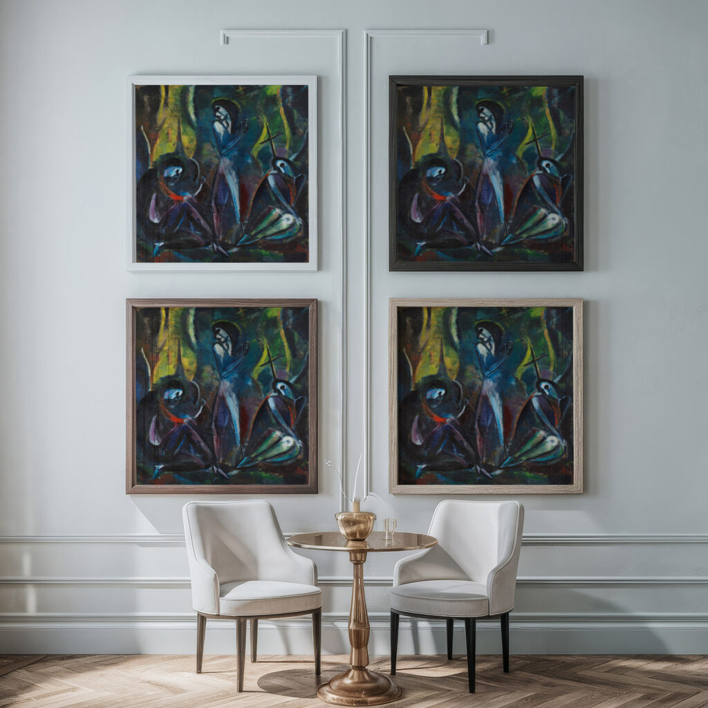 Auferstehung 1914 Hermann Stenner framed posters mockup