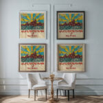 Auferstehung around 1923 Karl Wiener framed posters mockup