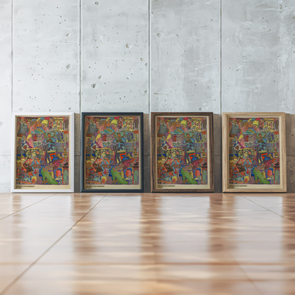 Aus Kultur und Geisteswelt around 1923 Karl Wiener framed posters mockup