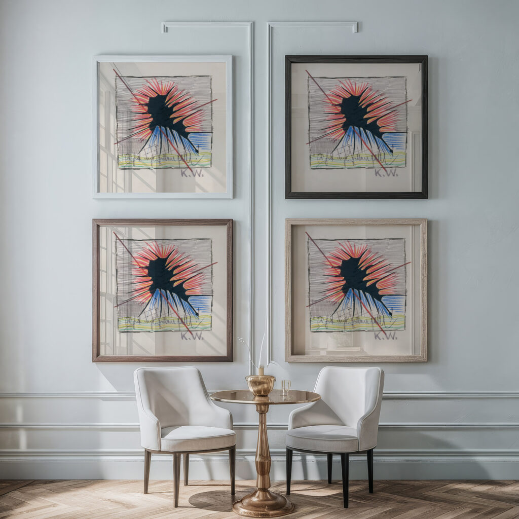 Aus meinem Leben 50 Blatter XIX 1923 Karl Wiener framed posters mockup