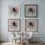 Aus meinem Leben 50 Blatter XIX 1923 Karl Wiener framed posters mockup