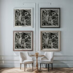 Austreibung aus dem Paradies 1919 Lovis Corinth framed posters mockup