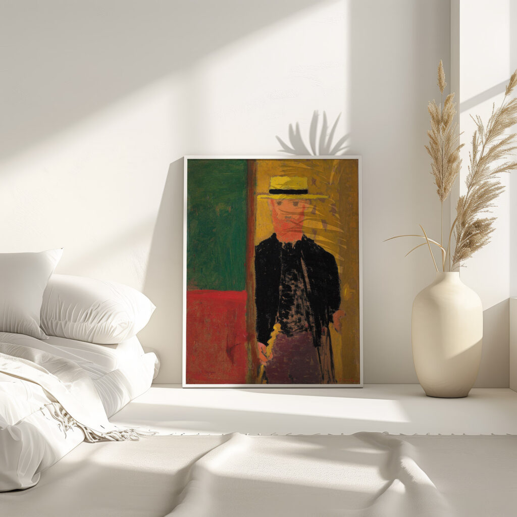 Autoportrait a la canne et au canotier circa 1891 1892 Edouard Vuillard 4 mockup