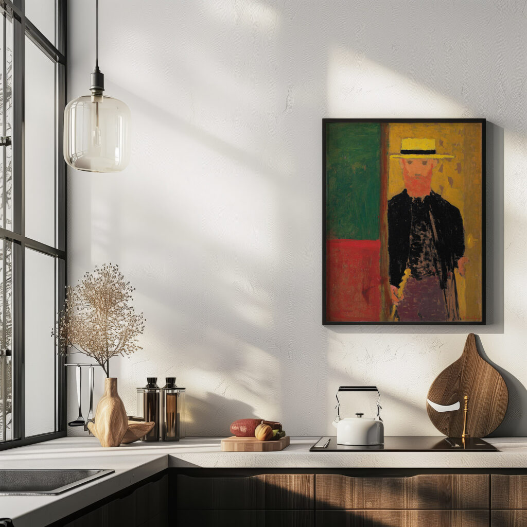 Autoportrait a la canne et au canotier circa 1891 1892 Edouard Vuillard 6 mockup