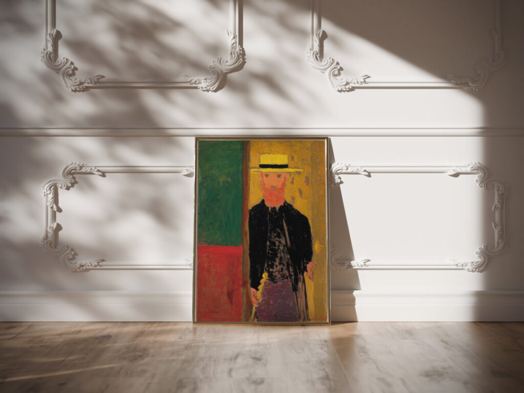 Autoportrait a la canne et au canotier circa 1891 1892 Edouard Vuillard video mockup