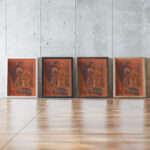 Autoportret s paletou 1925–1930 Arnold Peter Weisz Kubincan framed posters mockup