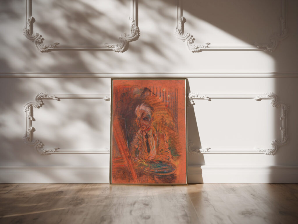 Autoportret s paletou 1925–1930 Arnold Peter Weisz Kubincan video mockup