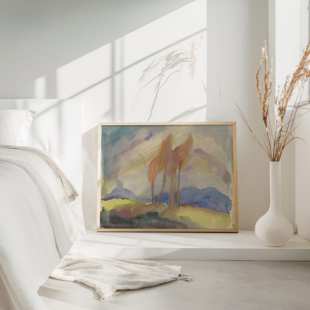 Autumn Birch Trees in a Sunlit Meadow 1932–1934 Zolo Palugyay 4 mockup