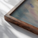 Autumn Birch Trees in a Sunlit Meadow 1932–1934 Zolo Palugyay close up dark wood mockup