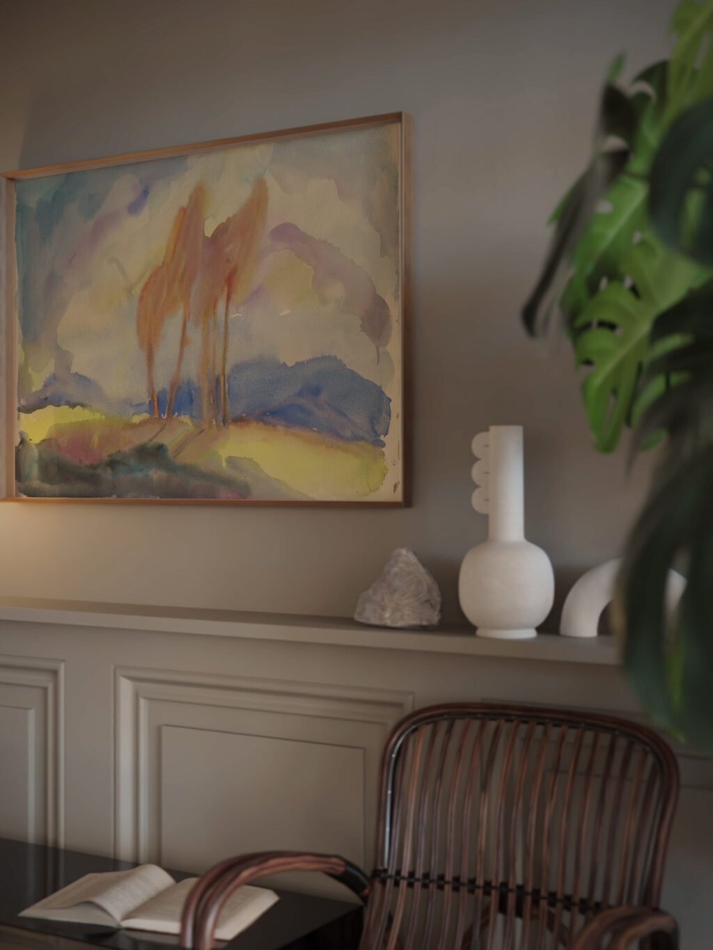 Autumn Birch Trees in a Sunlit Meadow 1932–1934 Zolo Palugyay video mockup