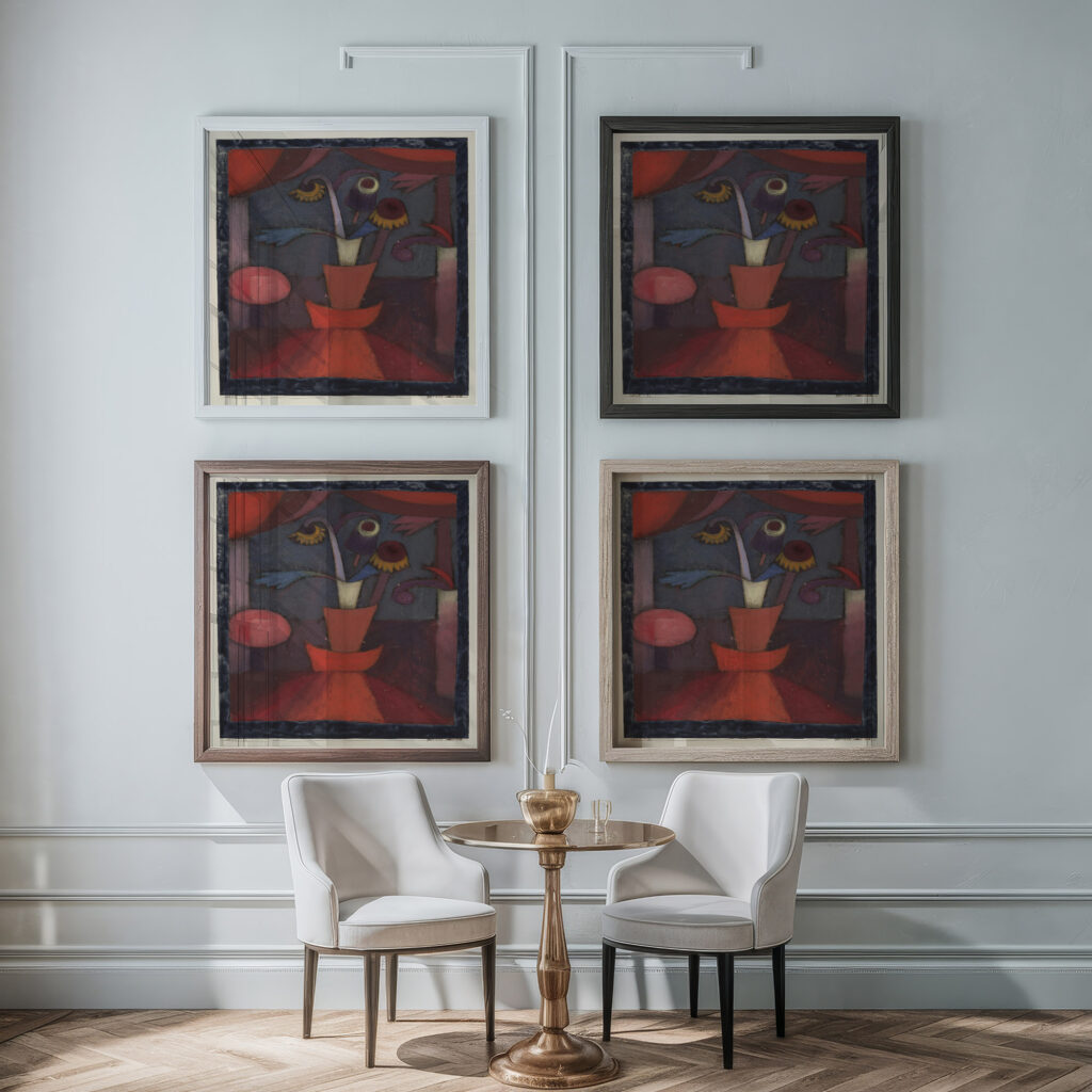 Autumn Flower 1922 Paul Klee framed posters mockup