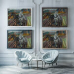 Autumn Ploughing 1919 Edvard Munch framed posters mockup