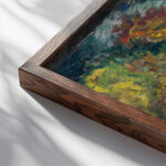 Autumn on a River Bank 1940–1944 Arnold Peter Weisz Kubincan close up dark wood mockup