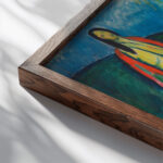 Badende Frauen 1914 Hermann Stenner close up dark wood mockup