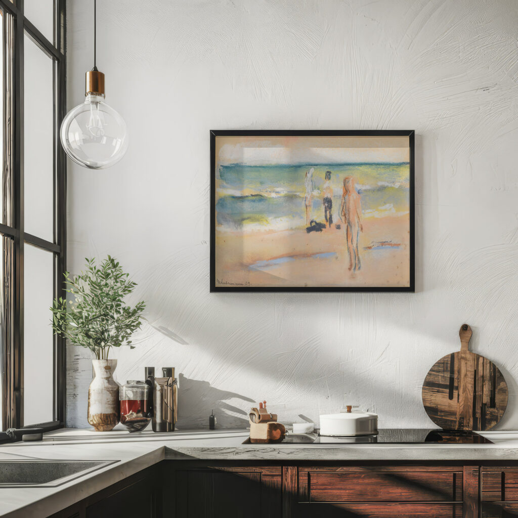 Badende am Strand 1909 Max Liebermann 6 mockup