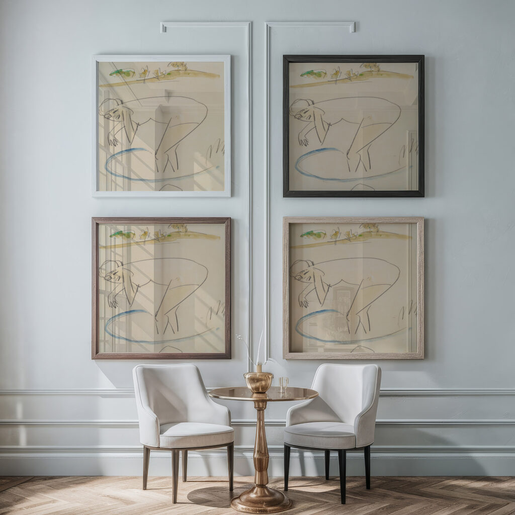 Badende am Ufer 1911 Ernst Ludwig Kirchner framed posters mockup