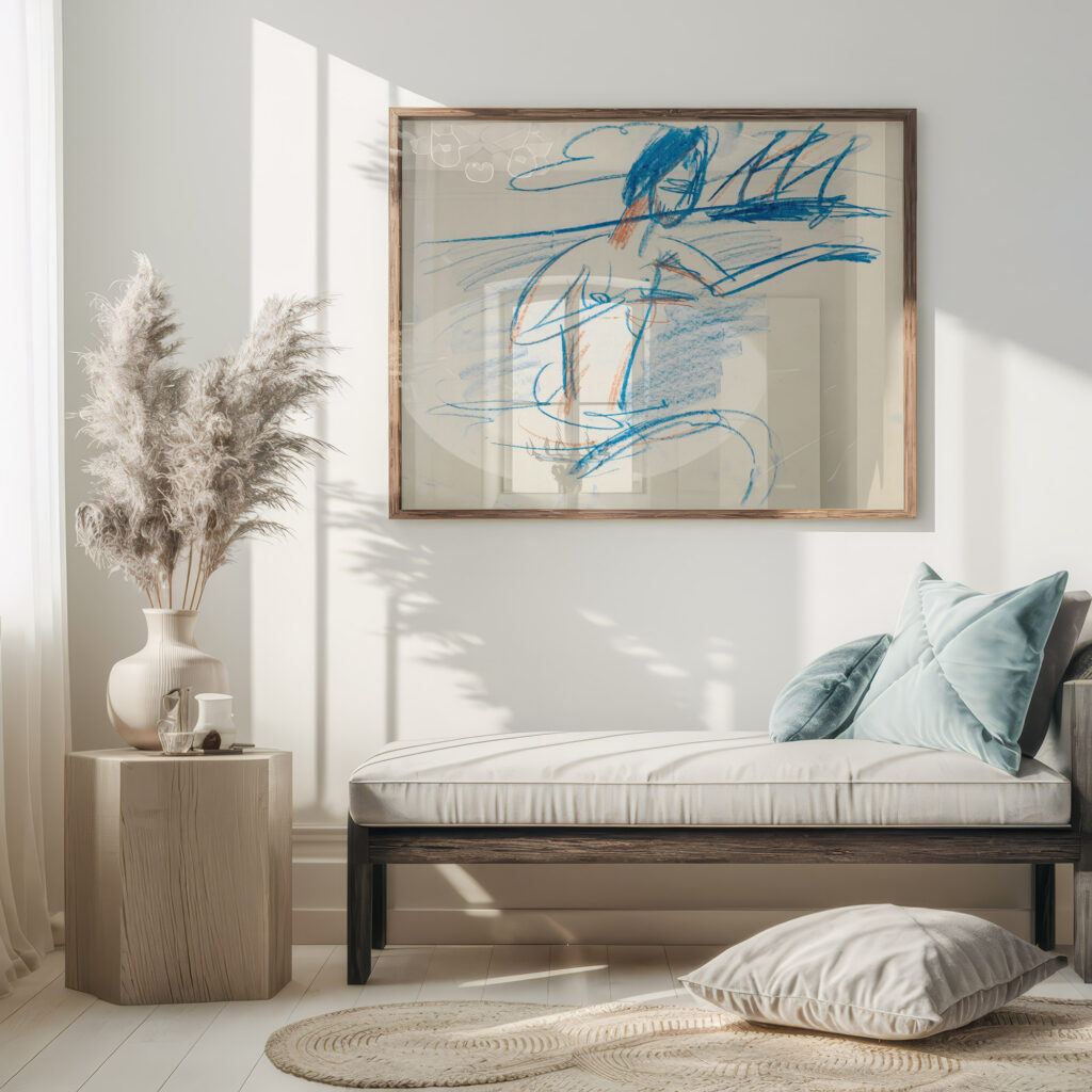 Badender Akt mit Segelboot 1913 Ernst Ludwig Kirchner 5 mockup