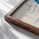 Badender Akt mit Segelboot 1913 Ernst Ludwig Kirchner close up dark wood mockup