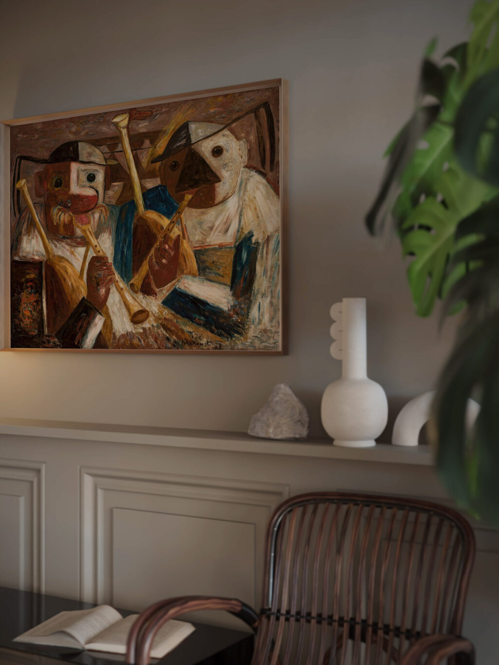 Bagpiper Joueurs de biniou 1929 Tadeusz Makowski video mockup